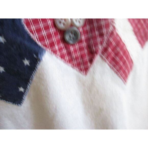 Vintage Women's T-shirt Large Single Stitch Cottage Core American Patchwork USA - Picture 6 of 8